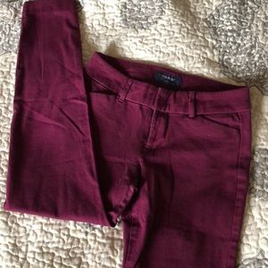Magenta pixie mid rise skinny ankle pants